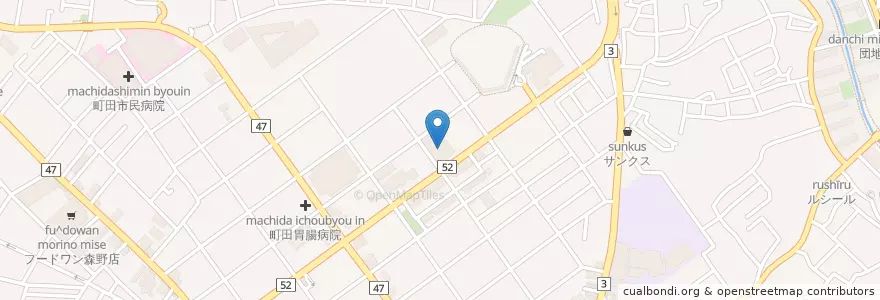 Mapa de ubicacion de 町田郵便局 en Giappone, Tokyo, 町田市.
