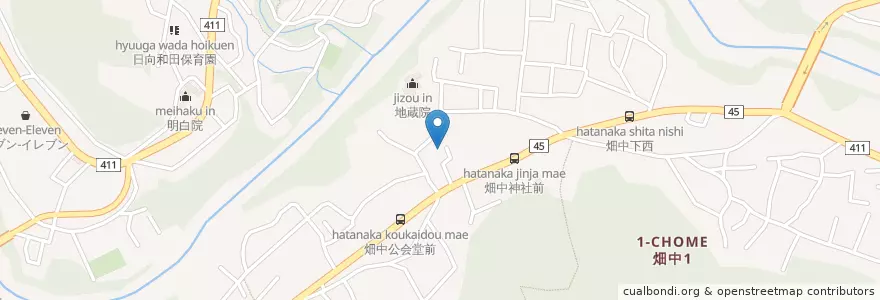 Mapa de ubicacion de 畑中保育園 en 日本, 東京都, 青梅市.