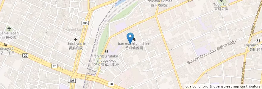 Mapa de ubicacion de 番町幼稚園 en Japan, Tokyo.
