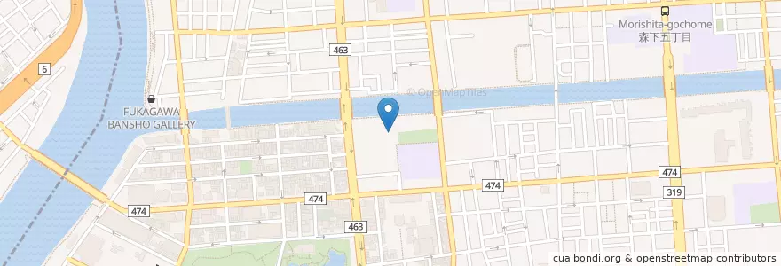 Mapa de ubicacion de 白河保育園 en 日本, 東京都, 江東区.