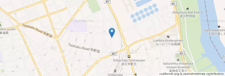 Mapa de ubicacion de 白鷺保育園 en Japon, Tokyo, 葛飾区.