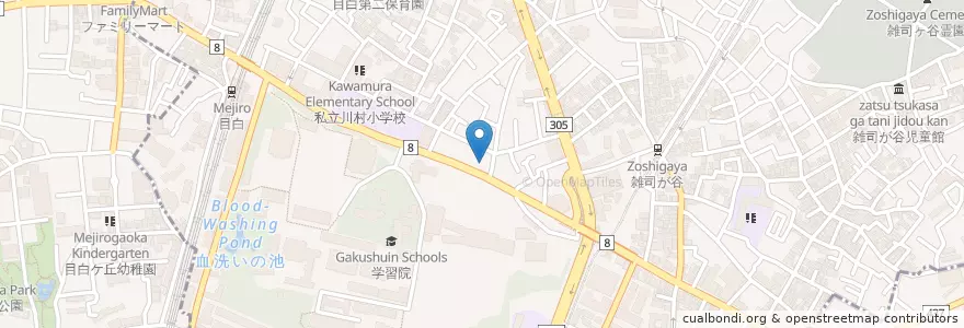 Mapa de ubicacion de 目白警察署 en Japon, Tokyo, 豊島区.