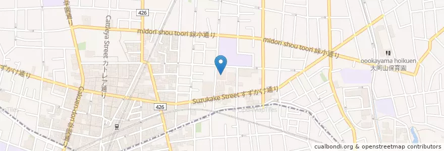 Mapa de ubicacion de 目黒区立緑が丘図書館 en 日本, 東京都, 目黒区.