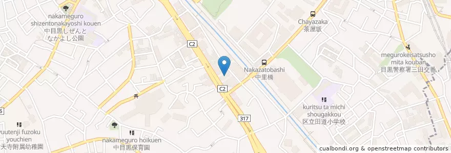 Mapa de ubicacion de 目黒警察署 en ژاپن, 東京都, 目黒区.