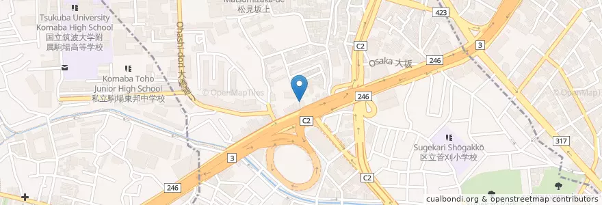 Mapa de ubicacion de 目黒警察署大橋交番 en Japón, Tokio, Meguro.