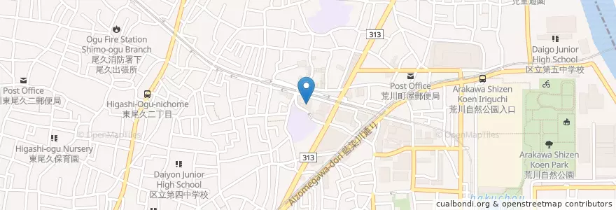 Mapa de ubicacion de 竹内病院 en ژاپن, 東京都.