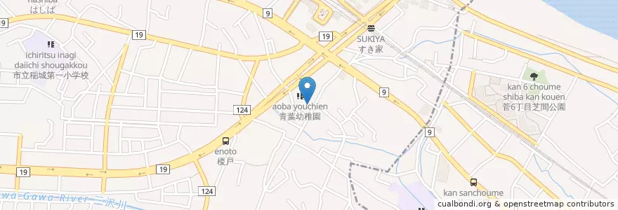 Mapa de ubicacion de 矢野口郵便局 en Japón, Tokio, Inagi.