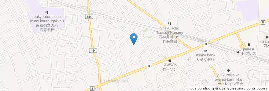 Mapa de ubicacion de 石神井町さくら保育園 en 日本, 東京都, 練馬区.
