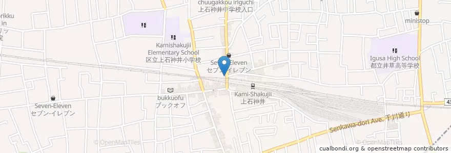 Mapa de ubicacion de 石神井警察署 上石神井駅前交番 en اليابان, 東京都, 練馬区.