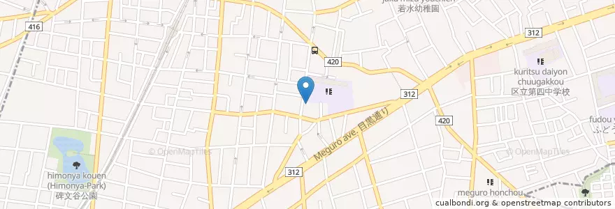 Mapa de ubicacion de 碑文谷教会付属幼稚園 en ژاپن, 東京都, 目黒区.