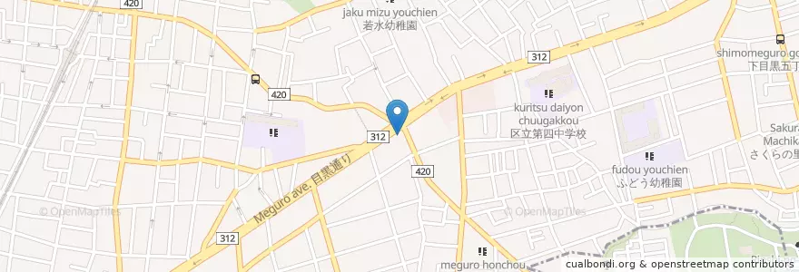 Mapa de ubicacion de 碑文谷警察署本町二丁目交番 en Jepun, 東京都, 目黒区.