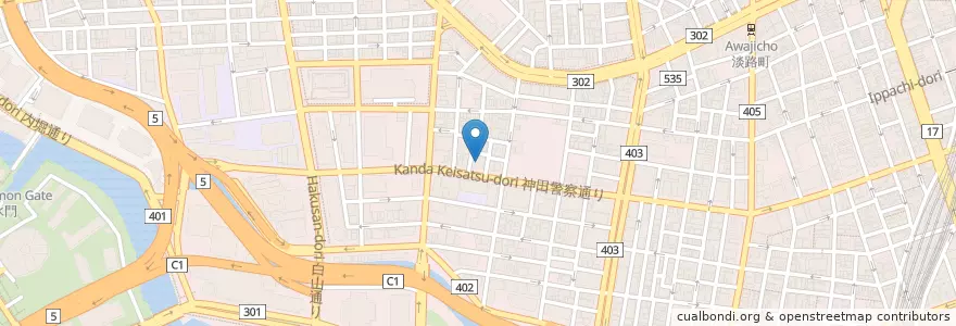 Mapa de ubicacion de 神田警察署 en Japonya, 東京都, 千代田区.