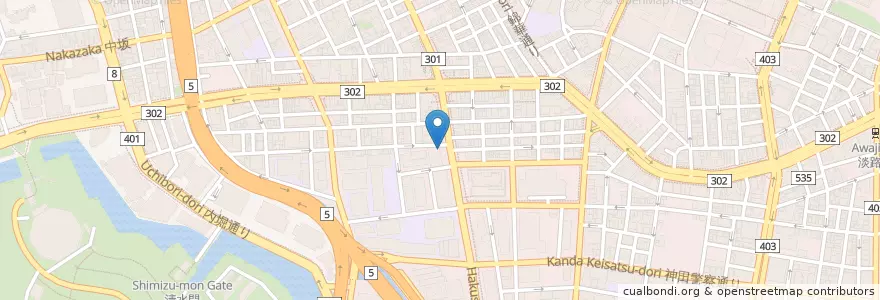 Mapa de ubicacion de 神田警察署神保町交番 en Japon, Tokyo, 千代田区.