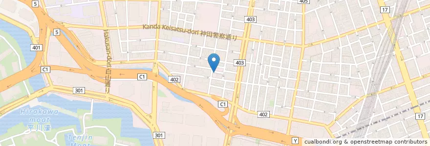 Mapa de ubicacion de 神田錦町郵便局 en Japão, Tóquio, 千代田区.
