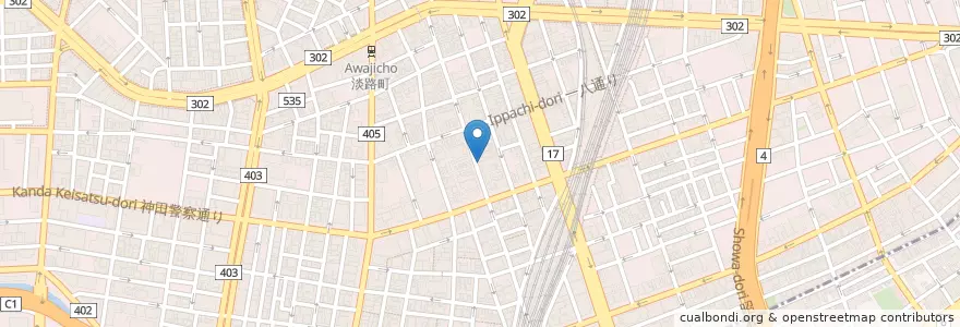 Mapa de ubicacion de 神田駅前郵便局 en اليابان, 東京都, 千代田区.