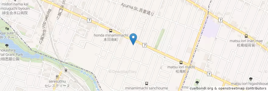 Mapa de ubicacion de 秀島病院 en اليابان, 東京都, 武蔵野市.