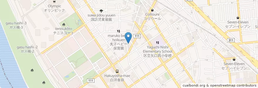 Mapa de ubicacion de 秀輝会目蒲病院 en Japan, Präfektur Kanagawa, Tokio, 川崎市.
