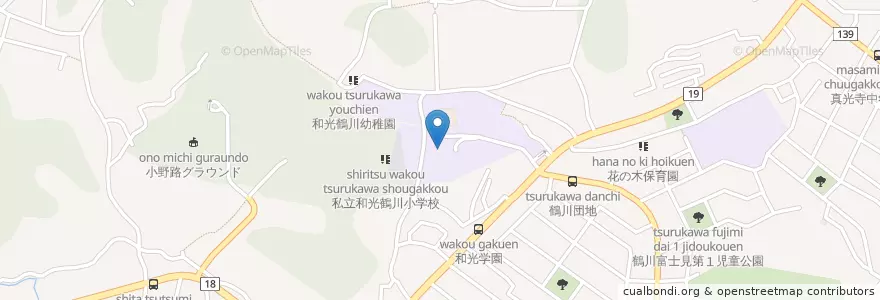 Mapa de ubicacion de 私立和光中学校;私立和光高等学校 en Japan, Tokyo, Machida.