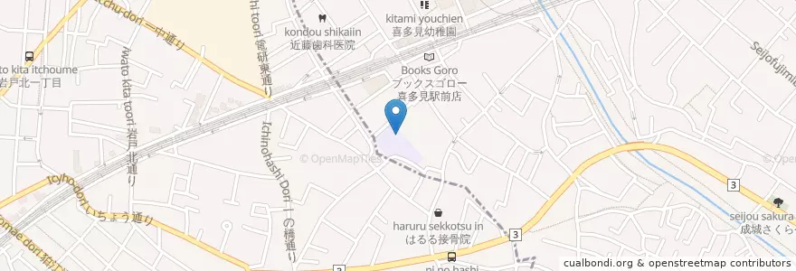 Mapa de ubicacion de 私立国本女子中学校 en 日本, 東京都, 狛江市.