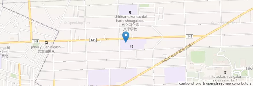 Mapa de ubicacion de 私立国立音楽大学附属小学校 en 日本, 東京都, 国立市.