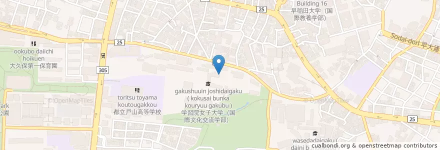 Mapa de ubicacion de 私立学習院女子高等科 en Japonya, 東京都, 新宿区.