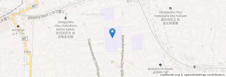 Mapa de ubicacion de 私立日本学園中学校 en ژاپن, 東京都, 世田谷区.