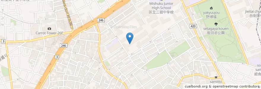 Mapa de ubicacion de 私立昭和女子大学附属昭和小学校 en Japón, Tokio, Setagaya.