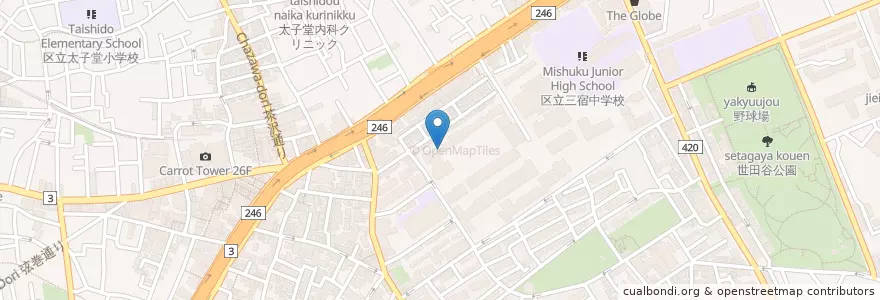 Mapa de ubicacion de 私立昭和女子大学附属昭和高等学校 en Japan, Tokio, 世田谷区.