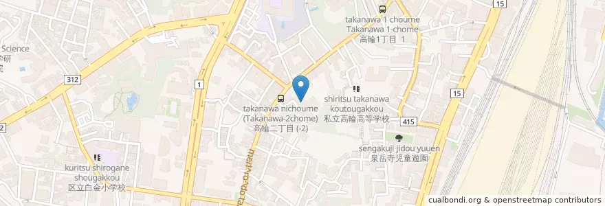 Mapa de ubicacion de 私立東海大学付属高輪台高等学校 en Giappone, Tokyo, Minato.
