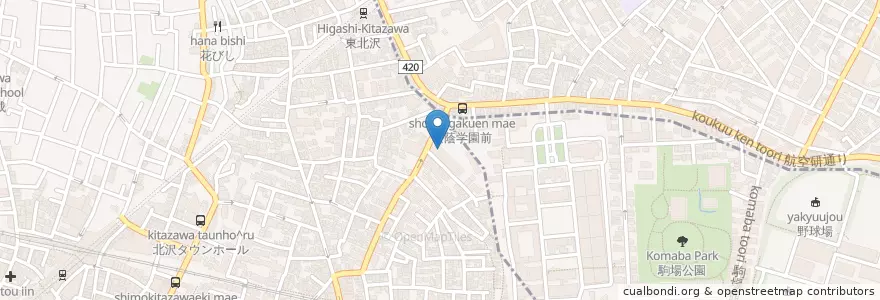 Mapa de ubicacion de 私立松蔭高等学校 en Japonya, 東京都, 世田谷区.