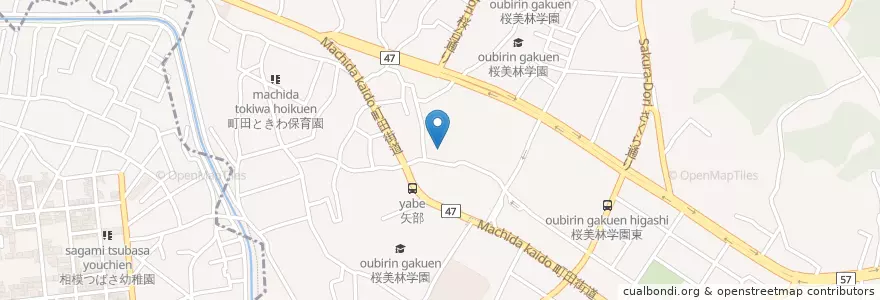 Mapa de ubicacion de 私立桜美林中学校 en Japon, Tokyo, 町田市.