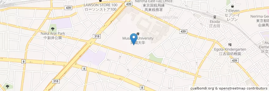 Mapa de ubicacion de 私立 武蔵高等学校 中学校 en اليابان, 東京都, 練馬区.