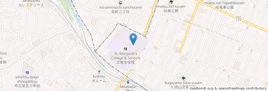 Mapa de ubicacion de 私立立教女学院中学校 en Giappone, Tokyo.