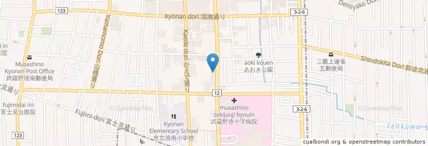 Mapa de ubicacion de 私立聖徳学園中学校 en اليابان, 東京都, 三鷹市.