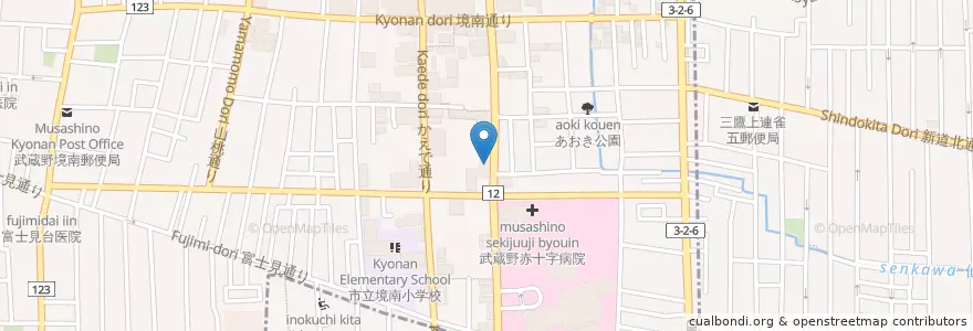 Mapa de ubicacion de 私立聖徳学園小学校 en Jepun, 東京都, 三鷹市.