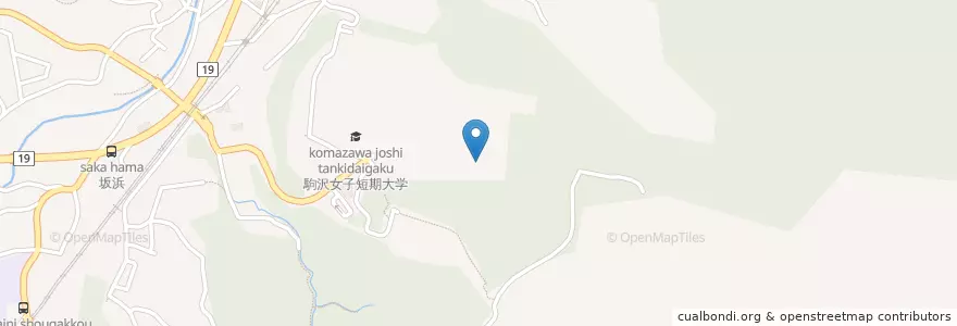 Mapa de ubicacion de 駒沢学園女子中学校 en ژاپن, 東京都, 稲城市.