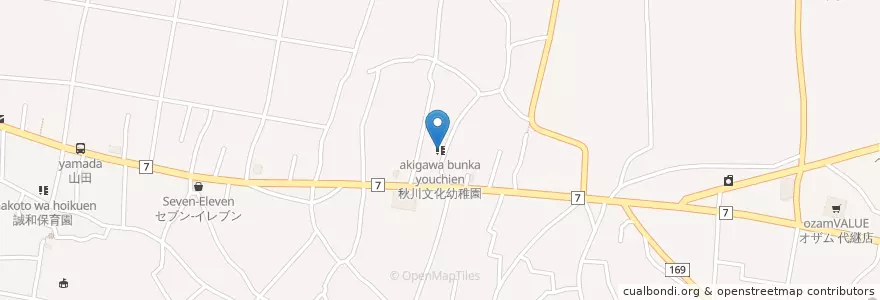 Mapa de ubicacion de 秋川文化幼稚園 en 日本, 東京都, あきる野市.