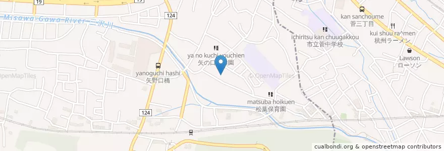 Mapa de ubicacion de 稲城市立第二図書館 en 일본, 가나가와현, 川崎市.