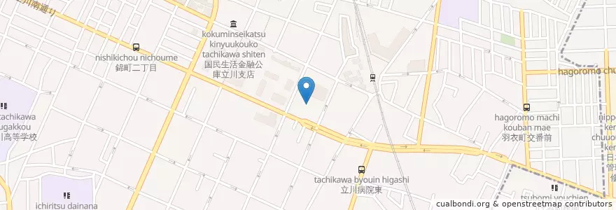 Mapa de ubicacion de 立川病院 en Japonya, 東京都, 立川市.