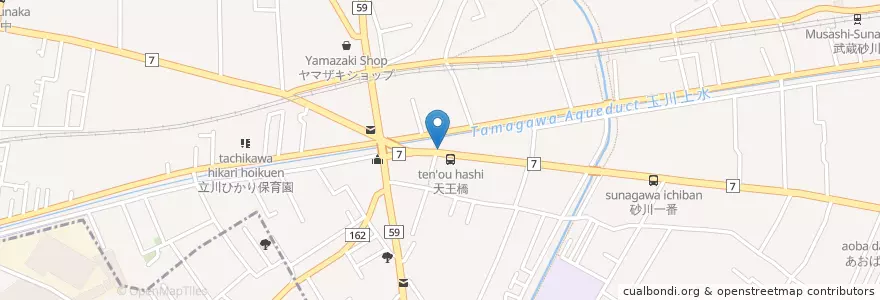 Mapa de ubicacion de 立川警察署天王橋交番 en Jepun, 東京都, 立川市.
