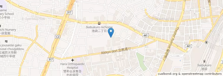 Mapa de ubicacion de 立教学院内郵便局 en Japan, Tokio, 豊島区.