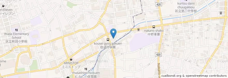 Mapa de ubicacion de 立正佼成会付属佼成図書館 en 日本, 東京都, 中野区.