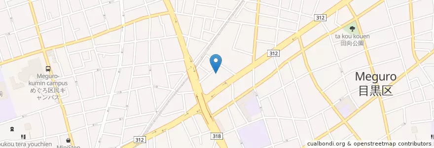 Mapa de ubicacion de 第三ひもんや保育園 en 日本, 東京都, 目黒区.