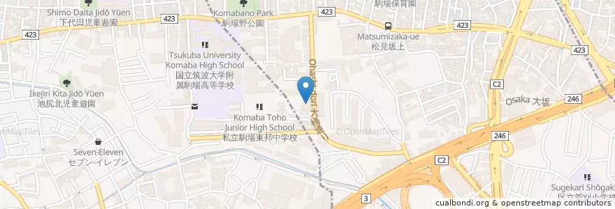 Mapa de ubicacion de 第三方面本部 en Japan, Tokio, 目黒区.