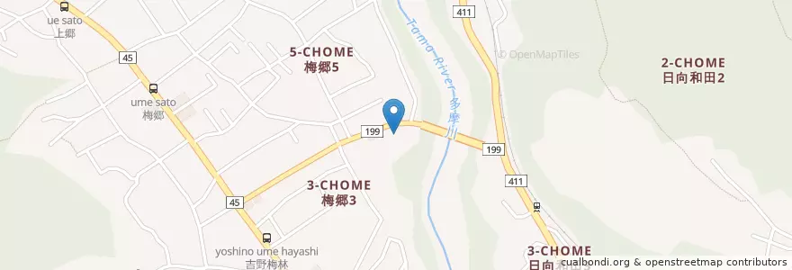 Mapa de ubicacion de 第二あけぼの幼稚園 en 日本, 東京都, 青梅市.