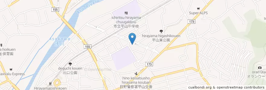 Mapa de ubicacion de 第二幼稚園 en Japon, Tokyo, 日野市.