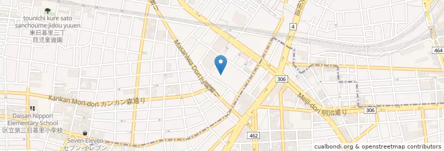 Mapa de ubicacion de 第二東日暮里保育園 en 日本, 东京都/東京都.