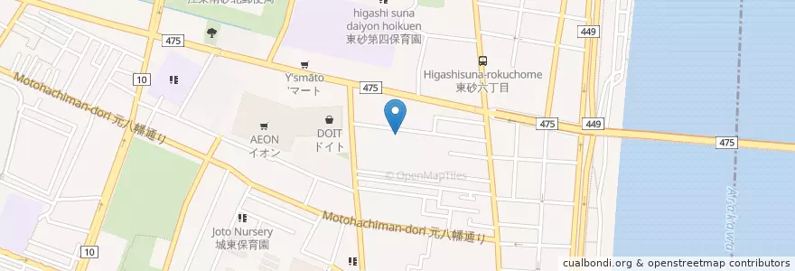 Mapa de ubicacion de 第五砂町幼稚園 en Japonya, 東京都, 江東区.