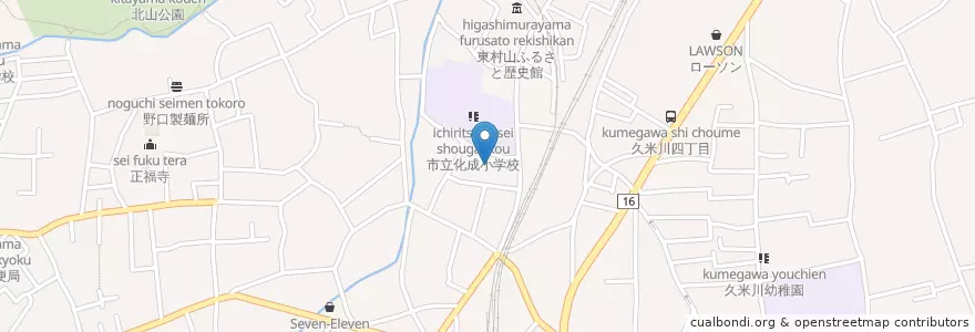 Mapa de ubicacion de 第八保育園 en Japonya, 東京都, 東村山市.