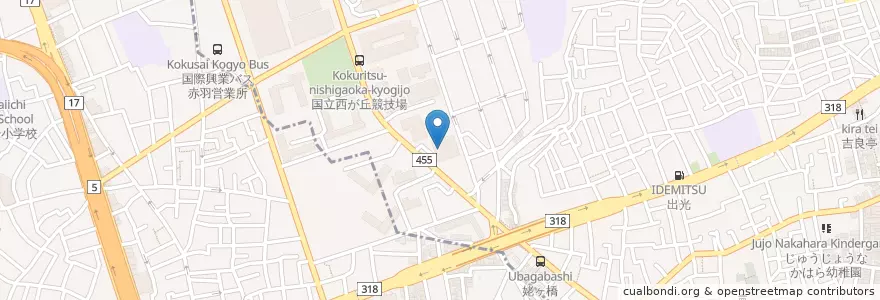 Mapa de ubicacion de 第十方面本部 en Japão, Tóquio, 北区.